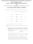 Fillable Limited Liability Company Operating Agreement Printable pdf