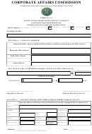 Application Form For Registration Of Company