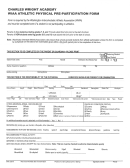 Wiaa Athletic Physical Pre-participation Form