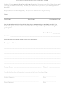 National Honor Society Service Form Printable pdf