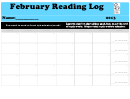 February Reading Log 2013