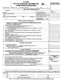 P-1120, City Of Pontiac Income Tax Corporation Return