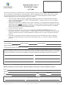 Form Vtr-34 - Application For A Certified Copy Of Title