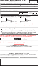Form Av-e1 - Application For Emergency Absentee Ballot - Alabama