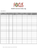 Health Services Daily Log