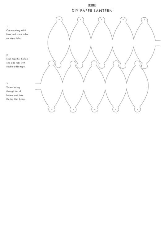 Diy Paper Lantern Template Printable pdf