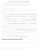 Form M-3 - Absentee Affidavit - Application For Marriage License