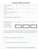 Caregiver's Daily Journal Log Template