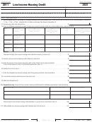 Form 3521 - Low-income Housing Credit 2011 - California