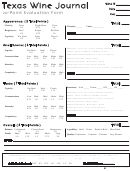 Texas Wine Journal - 20-Point Evaluation Form Printable pdf