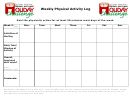 Weekly Physical Activity Log Sheet