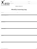 Weekly Learning Log Template