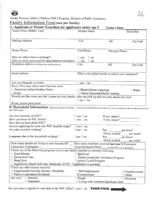 Family Information Form