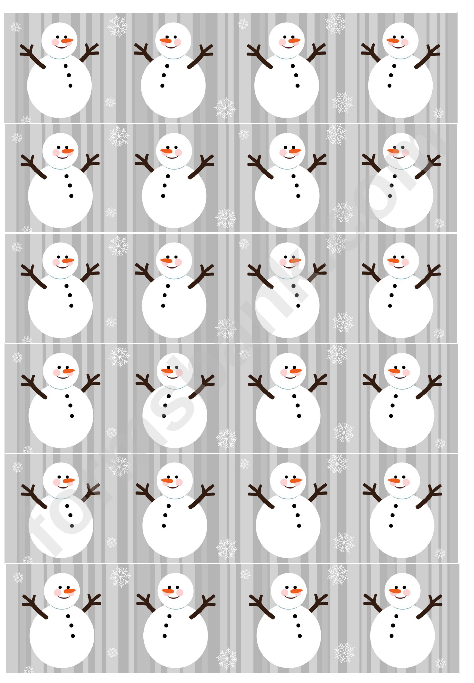 Free Printable Christmas Christmas Paper Chain Template