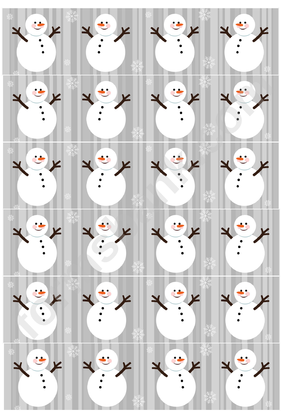 Snowman Christmas Paper Chain Template Printable Pdf Download