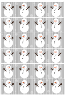 Snowman Christmas Paper Chain Template