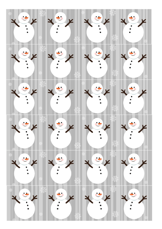 Snowman Christmas Paper Chain Template Printable pdf