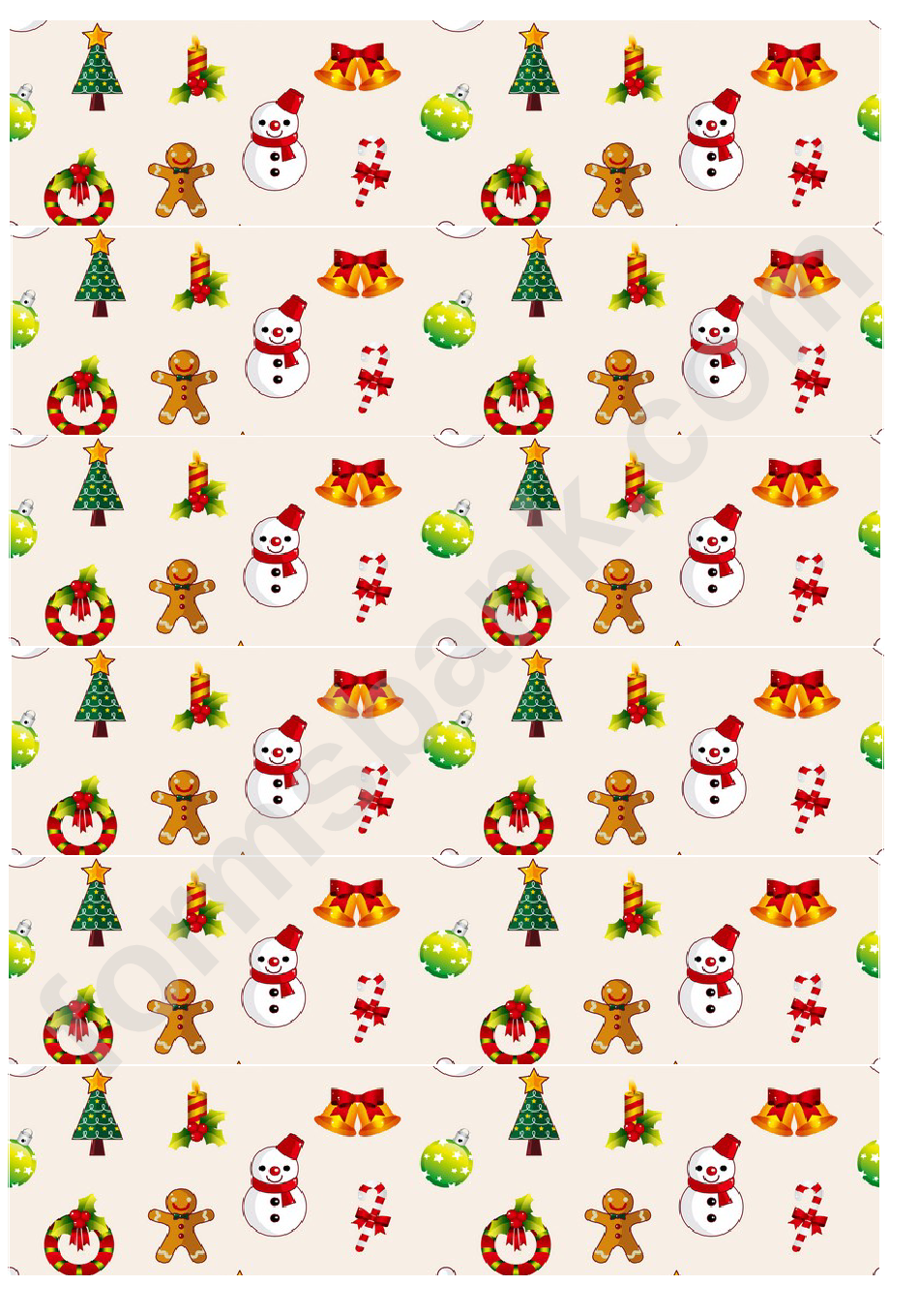 christmas symbols paper chain template printable pdf download