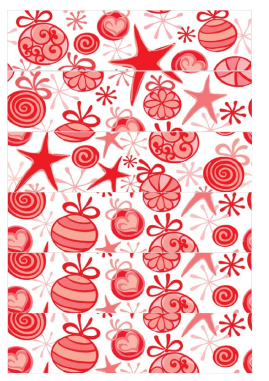 Red And Pink Christmas Paper Chain Template Printable pdf