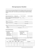 Moving Expense Checklist