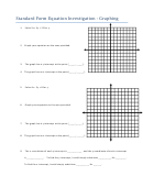 Standard Form Equation Investigation - Graphing