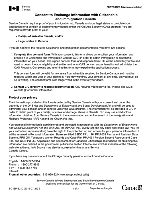 Fillable Sc Isp 3210 Canadian Citizenship Application Form Printable 