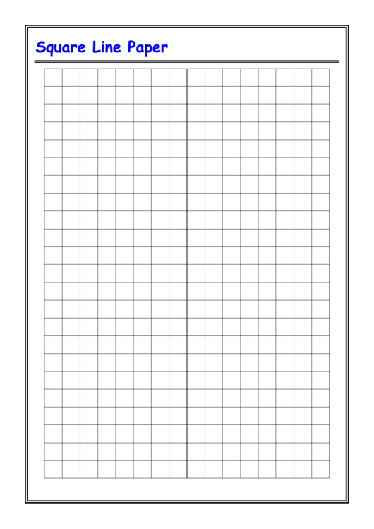 Square Line Paper Printable pdf