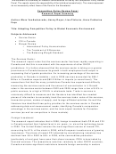 Competition Policy Review Panel Research Paper Summary