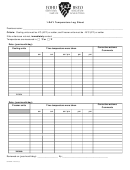 1-day Temperature Log Sheet - Cooling Units And Freezers