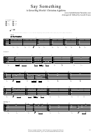 A Great Big World / Christina Aguilera - Say Something Sheet Music Printable pdf