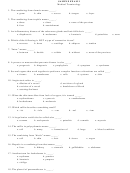 Medical Terminology Worksheet