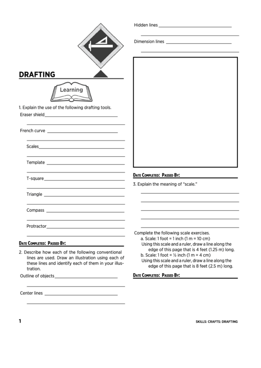 Drafting Worksheet Printable pdf