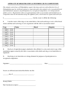 Affidavit Of Registration