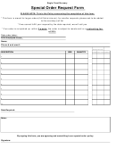 Special Order Request Form