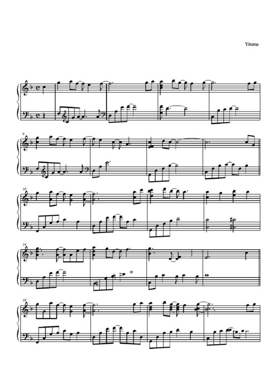 27 May - Yiruma (Sheet Music) Printable pdf