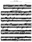 Fur Elise Klavierstuck In A Minor - Woo 59 Printable pdf
