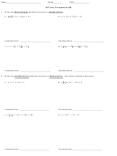 Math Homework Worksheet