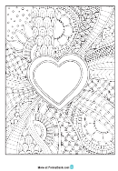 Doodle Heart Coloring Sheet