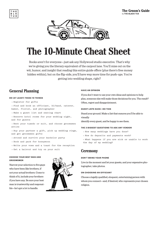 The 10-Minute Cheat Sheet Printable pdf