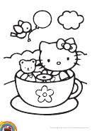 Hello Kitty Coloring Sheet