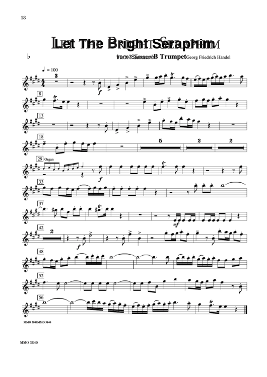 Let The Bright Seraphim - Georg Friedrich Handel Printable pdf