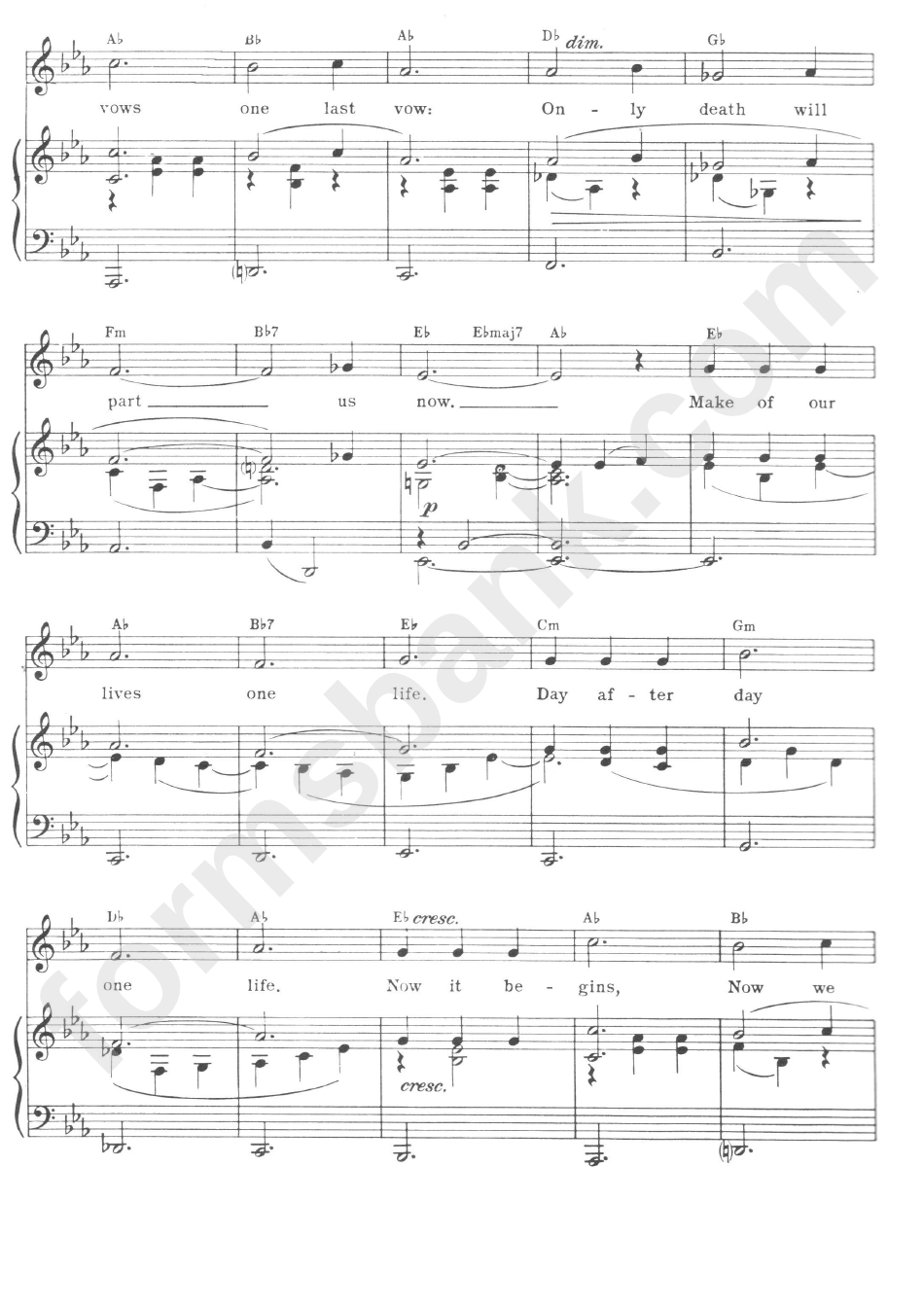 Gina Sanders - One Hand, One Heart (West Side Story) Sheet Music