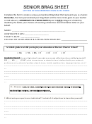 Senior Brag Sheet Printable pdf