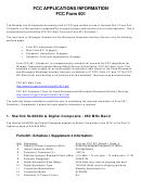 Fcc Applications Information Fcc Form 601 Printable pdf