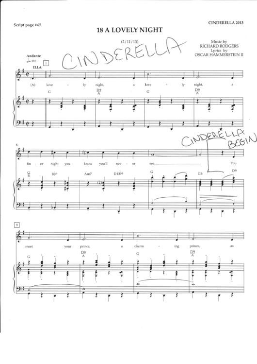 18 A Lovely Night - Cinderella - By Richard Rodgers, Oscar Hammerstein Printable pdf