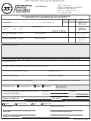 Isc-vsr-vs031 Form - Application For A Birth Certificate