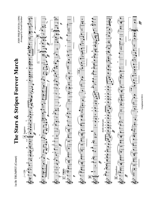 Stars And Stripes Forever - By J Sousa - Bb Clarinet Printable pdf
