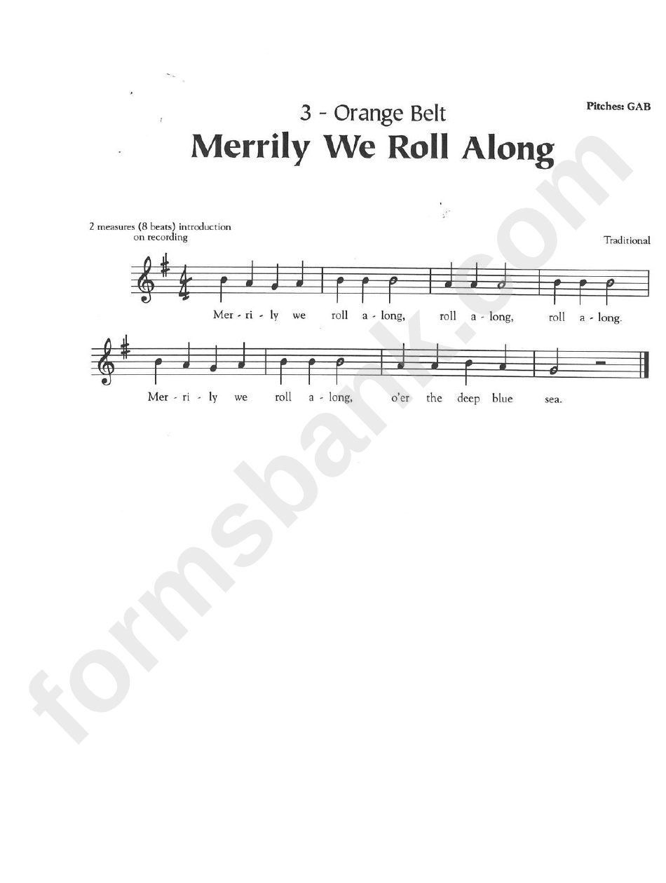 Merrily We Roll Along (Sheet Music)