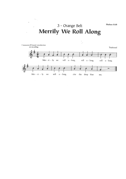 Merrily We Roll Along (Sheet Music) Printable pdf