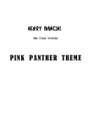Pink Panther Theme - By Henry Mancini